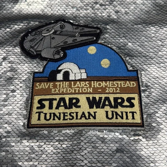 Star Wars - Stardust Love - Save The Lars - Silver Sequin Jacket w/Faux Fur Hood - Picture 5 of 17